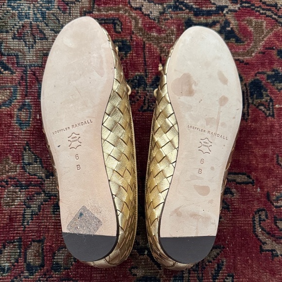 Loeffler Randall Gold Woven Flats - Picture 5 of 7